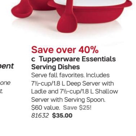 Tupperware Serving Set - Picture 2 of 3